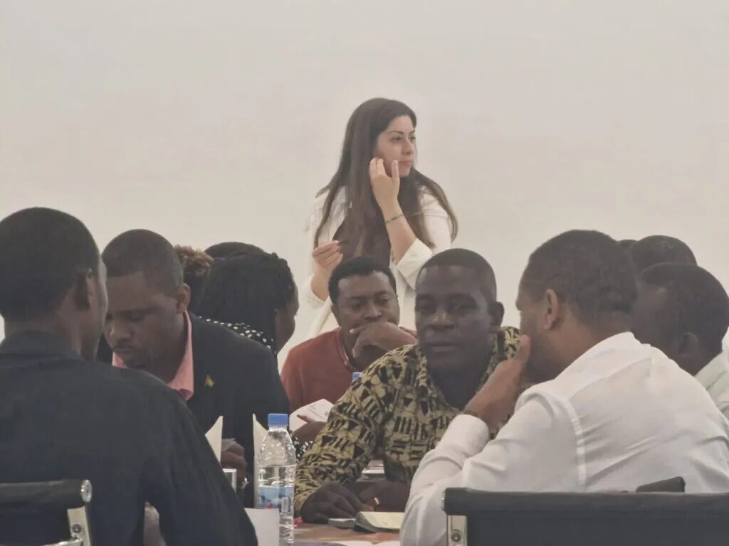 Silvana Oliveira, da CyberS3c, a dinamizar uma sessão de trabalho com os participantes